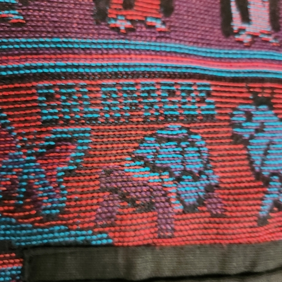Vest Vintage Woven Tapestry Wool Cotton Galapagos Tortoise Penguin Iguana Size M - Picture 11 of 12